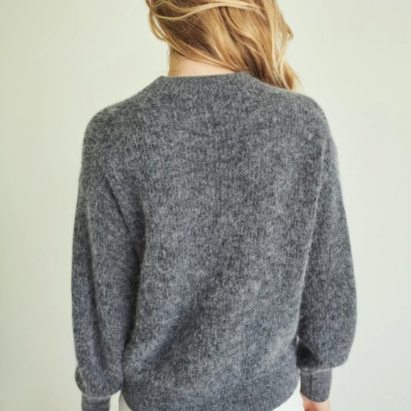 Baby Alpaca-Wool Crew by Quince in Charcoal - Picture 4 of 10